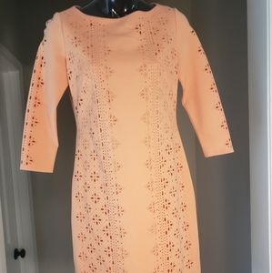 Antonio Melani peach long sleeved dress size 2